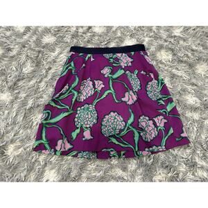 Lilly Pulitzer Clover Lined Floral Skirt Hollyhock Pocket Full of Posies Size 0